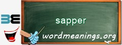 WordMeaning blackboard for sapper